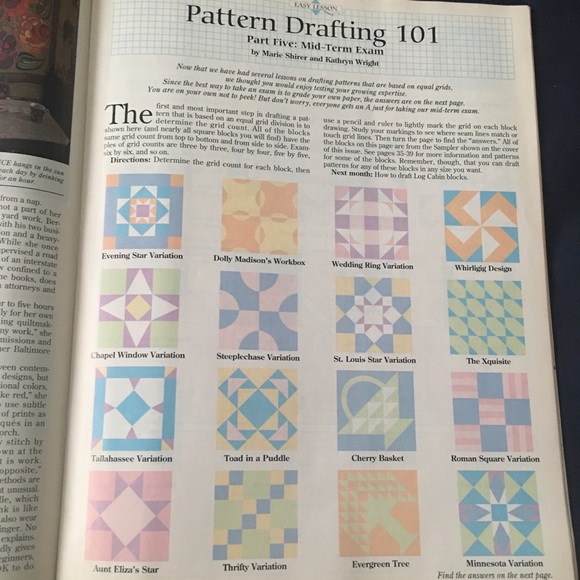 Quilter's Newsletter Magazine March 1995 Issue 270 Quilting Sewing Patterns. - Picture 9 of 13